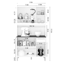 Armário De Cozinha Ametista 5 Portas 1 Gaveta Valdemóveis Cin