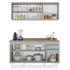 Armário De Cozinha Argélia E Balcão Com Tampo 150cm Marrocos