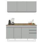 Armário De Cozinha Argélia E Balcão Com Tampo 150cm Marrocos