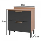 Armário De Cozinha Avelã 2 Portas Mel/grafite - Telasul