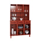 Armário De Cozinha Bahia 6 Portas 3 Gavetas Com Vidro Mel - R