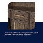 Armário De Cozinha Bahia 6 Portas 3 Gavetas Com Vidro Natural