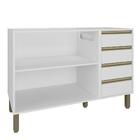 Armário De Cozinha Balcão 120 Cm 2 Portas 4 Gavetas Vitória R