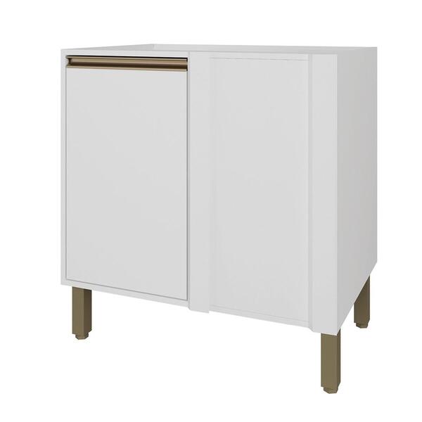 Armário De Cozinha Balcão 80 Cm 1 Porta Canto Reversível Vitó