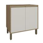 Armário De Cozinha Balcão 80 Cm 2 Portas Vitória Rimo Carvalh