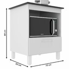 Armário De Cozinha Barcelona Para Cooktop 4 Bocas 1 Porta Bra