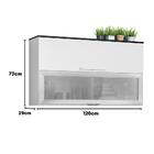 Armário De Cozinha C/ Vidro 2 Portas 1,20m