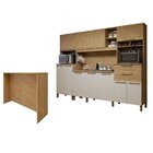 Armário De Cozinha Capitólio 13 Portas 2 Gavetas E Painel Ilh