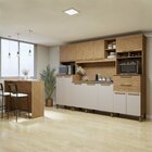 Armário De Cozinha Capitólio 13 Portas 2 Gavetas E Painel Ilh