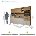 Armário De Cozinha Capitólio 13 Portas 2 Gavetas E Painel Ilh