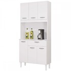 Armário De Cozinha Cassia 6 Portas 1 Gaveta Branco - Poquema