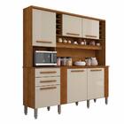 Armário De Cozinha Catar 6 Portas 2 Gavetas Sallêto Cinamono