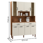 Armário De Cozinha Com 2 Gavetas Pisa Nogueira Off White