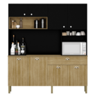 Armário De Cozinha Com 6 Portas Istambul Freijó Nero