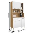 Armário De Cozinha Com 6 Portas Roma Freijó Supremo