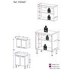 Armário De Cozinha Com Balcão Multimóveis Pequim 2 Portas Fg3