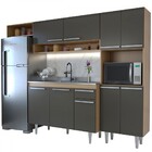 Armário De Cozinha Com Balcão Para Pia Emília 9 Portas 1 Gave