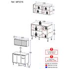 Armário De Cozinha Com Balcão Para Pia Siena Multimóveis Mp22