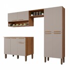 Armário De Cozinha Com Balcão Topazio 9 Portas 1 Gaveta Cinam