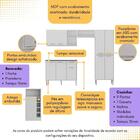 Armário De Cozinha Com Bancada Americana Xangai Multimóveis M