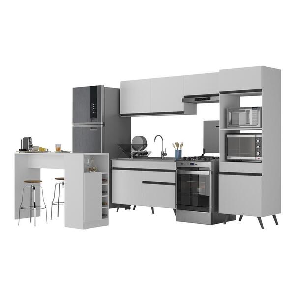 Armário De Cozinha Com Bancada/mesa Gourmet Veneza Multimóvei