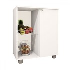 Armário De Cozinha Com Fruteira Âmbar 1 Porta Branco - Telasul