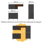 Armário De Cozinha Com Mesa Gourmet Pequim Multimóveis Mp2205