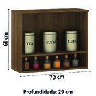 Armário De Cozinha Com Nicho 2 Portas Duplo Aéreo Módulo Susp