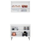 Armário De Cozinha Com Nichos Cp01 Para Pia 100cm Z34 Branco