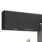 Armário De Cozinha Com Tampo Cp03 190cm Pérola Preto Z34