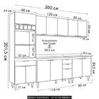 Armário De Cozinha Com Tampo Cp05 260cm Pérola Branco Z34