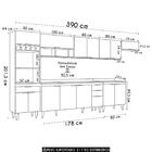 Armário De Cozinha Com Tampo Cp06 390cm Pérola Branco Z34