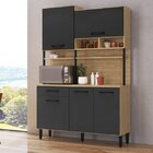 Armário De Cozinha Com Tampo Kit 185 Maori Gralar Mel Grafite