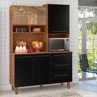 Armário De Cozinha Com Vidro Reflecta Natura Preto Absoluto Z