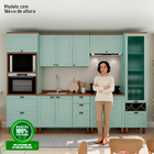 Armário De Cozinha Comp Genialflex Iluminata Ayla Verde Mint