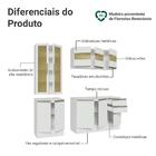 Armário De Cozinha Compacta 100% Mdf 180 Cm Branco Smart Made