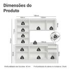 Armário De Cozinha Compacta 100% Mdf 180 Cm Branco Smart Made