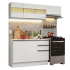 Armário De Cozinha Compacta 100% Mdf 180cm Branco Smart Mades
