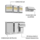 Armário De Cozinha Compacta 100% Mdf 180cm Branco Smart Mades