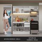 Armário De Cozinha Compacta 100% Mdf 180cm Branco Smart Mades
