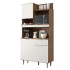 Armário De Cozinha Compacta 100% Mdf Carvalho Off White Julia