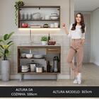 Armário De Cozinha Compacta 105cm Com Pia Rustic Emilly Mades