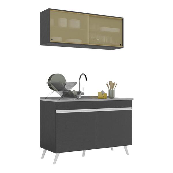 Armário De Cozinha Compacta 120cm Veneza Multimóveis V2140