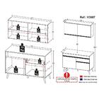 Armário De Cozinha Compacta 120cm Veneza Multimóveis V3687