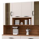 Armário De Cozinha Compacta 121cm Bruna Z06 Nogueira/off Whit