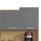 Armário De Cozinha Compacta 121cm Pádua Z06 Freijó/gris - Mpo