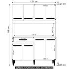 Armário De Cozinha Compacta 121cm Thalorin Atacama/off A15 -