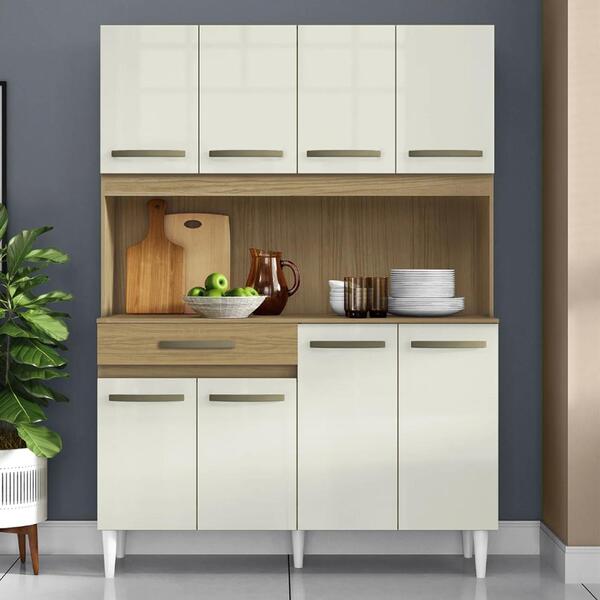 Armário De Cozinha Compacta 121cm Thalorin Atacama/off A15 -