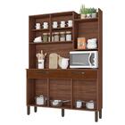 Armário De Cozinha Compacta 132cm Stella Z06 Nogueira/off Whi