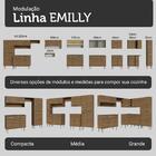 Armário De Cozinha Compacta 137 Cm Rustic Emilly Madesa 011